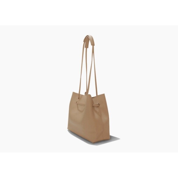 Handbags - 8 OTHER REASONS SLOUCHYBUCKET PURSE BAG VEGAN PEBBLE LEATHER TAN  DUAL STRAP$149